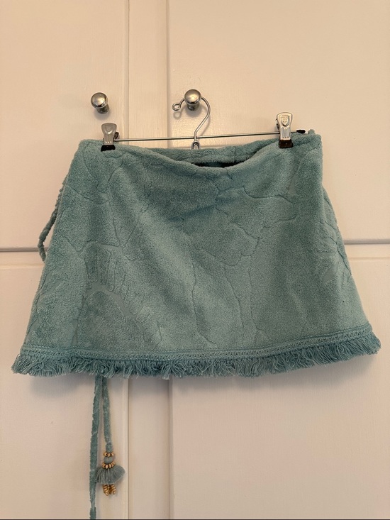 NEW Anthropologie Ollari Terrycloth Cropped Mini Skirt Wrap Coverup Swim - Picture 5 of 5